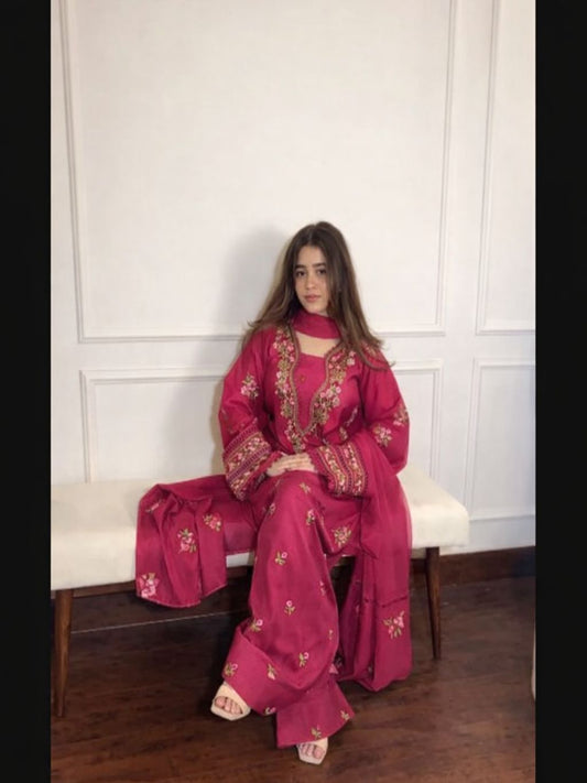 Hot Pink Farshi Shalwar Set