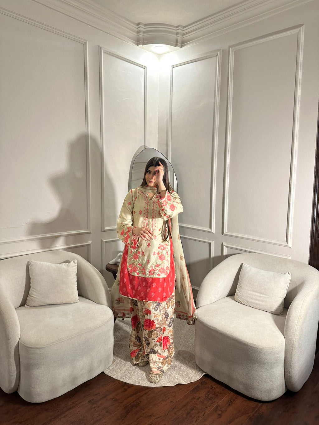 Lawn 3 Piece Stitched Outift