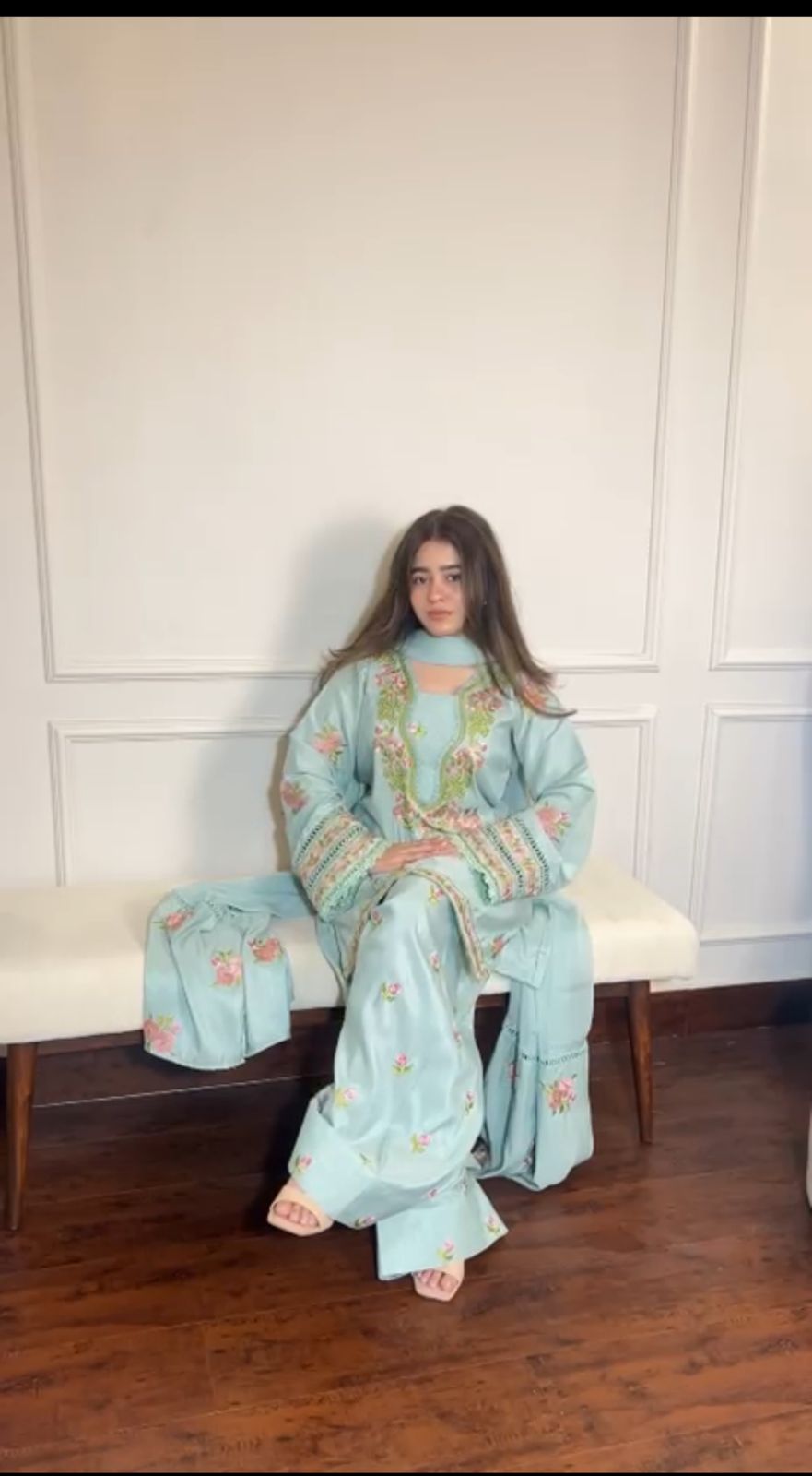 Mint green with Farshi Shalwar