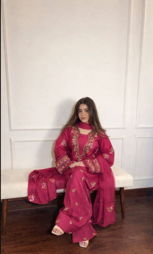 Hot Pink Farshi Shalwar Set